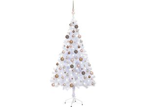 8720286496657 - Bonnevie - Künstlicher Weihnachtsbaum Beleuchtung Kugeln 120cm 230 Zweige vidaXL774284