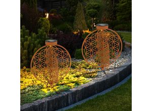 4059157189294 - Etc-shop - Kugel Solarleuchten für Außen Kugelleuchten Garten Solar Solarlampe orientalisch Kugel rostfarben Lichteffekt Muster Lebensblume 1x led 4059157189294 - Etc-shop - Kugel Solarleuchten für Außen Kugelleuchten Garten Solar Solarlampe orientalisch Kugel rostfarben Lichteffekt Muster Lebensblume 1x led