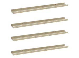 8720286417973 - Bonnevie - Wandregale 4 Stk Wandboard Weiß und Sonoma-Eiche 80x9x3 cm vidaXL