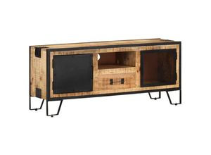 8720286504482 - Bonnevie - TV-SchrankTV-Möbel 110x31x46 cm Raues Mangoholz vidaXL