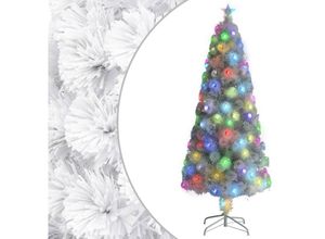 8720286361832 - Vidaxl - Künstlicher Weihnachtsbaum mit Beleuchtung Weiß 180cm Glasfaser