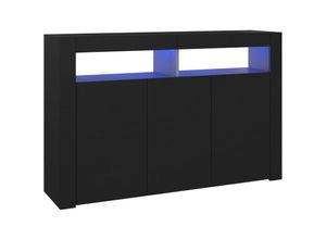 8720286217481 - Bonnevie - SideboardKommode mit LED-Leuchten Schwarz 1155x30x75 cm vidaXL