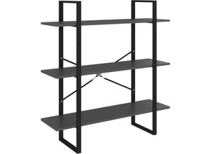 8720286568392 - Bonnevie - BücherregalStandregal Grau 100x30x105 cm Holzwerkstoff vidaXL