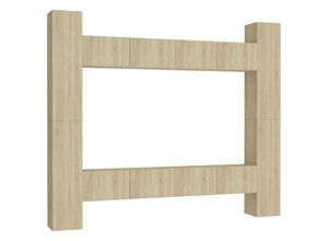 8720286572597 - Bonnevie - 8-tlg TV-Schrank-SetTV-Möbel Sonoma-Eiche Holzwerkstoff vidaXL