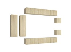 8720286573143 - Bonnevie - 8-tlg TV-Schrank-SetTV-Möbel Sonoma-Eiche Holzwerkstoff vidaXL