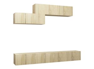 8720286573389 - Bonnevie - 6-tlg TV-Schrank-SetTV-Möbel Sonoma-Eiche Holzwerkstoff vidaXL