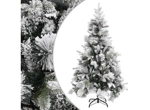 8720286767085 - Vidaxl - Weihnachtsbaum mit Zapfen Beschneit 195 cm pvc & pe