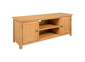 8720286380369 - Bonnevie - TV-SchrankTV-Möbel 110x35x44 cm Massivholz Eiche vidaXL