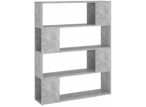 8720286651483 - Bonnevie - Bücherregal Raumteiler Betongrau 100x24x124 cm vidaXL44788