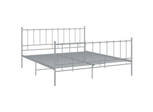 8720286163412 - Bonnevie - Bett Grau Metall 180x200 cm vidaXL225456