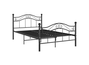 8720286196786 - Bonnevie - Bett Schwarz Metall 120x200 cm vidaXL50230