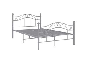 8720286196809 - Bonnevie - Bett Grau Metall 120x200 cm vidaXL549820