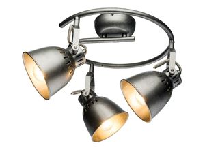 4059157230699 - Etcshop - Decken Spot Leuchte Retro Rondell Schlaf Gäste Zimmer Lampe verstellbar silber-grau