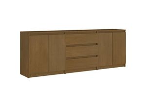 8720286801864 - Bonnevie - Beistellschrank Honigbraun 180x36x65 cm Massivholz Kiefer vidaXL249568