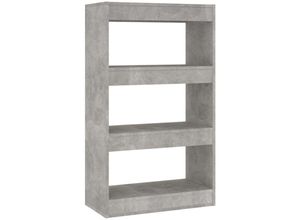 8720286843246 - Bonnevie - Bücherregal RaumteilerBücherschrank Betongrau 60x30x103 cm Holzwerkstoff vidaXL