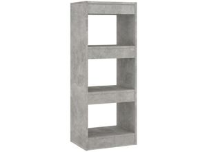 8720286842997 - Bonnevie - Bücherregal RaumteilerBücherschrank Betongrau 40x30x103 cm Holzwerkstoff vidaXL