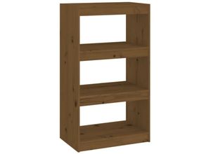 8720286608661 - Bonnevie - Bücherschrank RaumteilerBücherregal Honigbraun 60x30x1035 cm Kiefernholz vidaXL