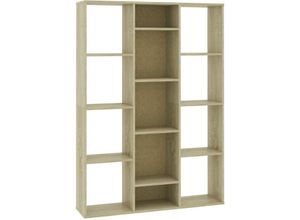 8719883738413 - Bonnevie - Raumteiler BücherregalStandregal Sonoma-Eiche 100x24x140 cm Holzwerkstoff vidaXL