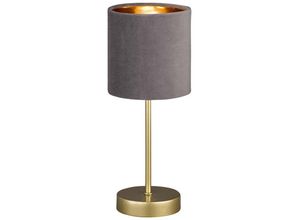 4003694504942 - Fischer&honsel - Tischleuchte Wohnzimmerlampe Beistelllampe Nachttischlampe Bürolampe Grau Gold