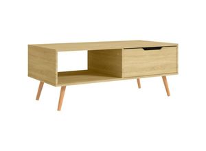 8720286343876 - Bonnevie - Couchtische Kaffeetisch Sonoma-Eiche 100x495x43 cm Holzwerkstoff vidaXL