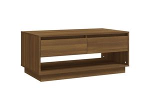 8720286836644 - Bonnevie - Couchtische Kaffeetisch Braun Eiche-Optik 1025x55x44 cm Holzwerkstoff vidaXL