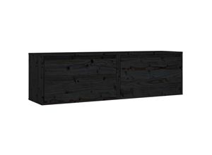 8720286840467 - Bonnevie - Wandschränke 2 Stk Wandhängeschrank Schwarz 60x30x35 cm Massivholz Kiefer vidaXL