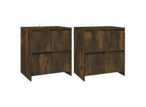 8720286903926 - Vidaxl - Sideboards 2 Stk Räuchereiche 70x41x75 cm Holzwerkstoff