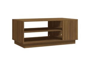 8720286837696 - Bonnevie - Couchtische Kaffeetisch Braun Eichen-Optik 102x55x43 cm Holzwerkstoff vidaXL