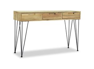 8718475568889 - Bonnevie - KonsolentischFlurtisch 120 x 35 x 76 cm Teak Massiv vidaXL