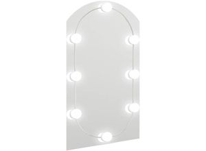 8720286980934 - Spiegel mit LED-Leuchten 70x40 cm Glas Bogenförmig vidaXL18730