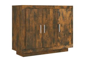 8720286968642 - Bonnevie - SideboardKommode Räuchereiche 92x35x75 cm Holzwerkstoff vidaXL