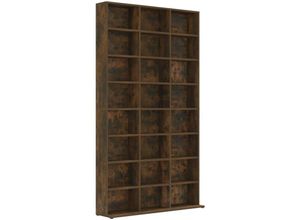 8720286931554 - Bonnevie - CD-Regal Räuchereiche 102x23x1775 cm Holzwerkstoff vidaXL176704