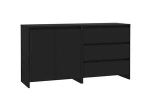 8720286903568 - Bonnevie - 2-tlg Sideboard Schwarz Holzwerkstoff vidaXL58425