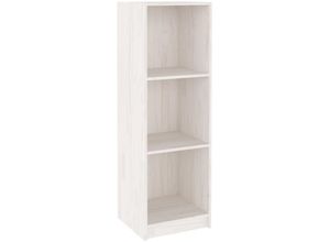 8720286772669 - Bonnevie - Bücherregal RaumteilerBücherschrank Weiß 36x33x110 cm Massivholz Kiefer vidaXL