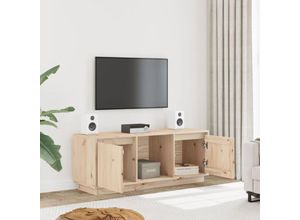 8720286923207 - Bonnevie - TV-SchrankTV-Möbel 1105x35x44 cm Massivholz Kiefer vidaXL