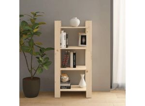 8720286905227 - Bonnevie - Bücherregal RaumteilerBücherschrank 60x35x125 cm Massivholz vidaXL