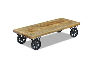 8718475995135 - Bonnevie - Couchtische Kaffeetisch Mangoholz 120x60x30 cm vidaXL