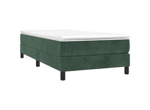 8720287234180 - Bonnevie - BoxspringbettSchlafzimmerbett Dunkelgrün 100x200 cm Samt vidaXL