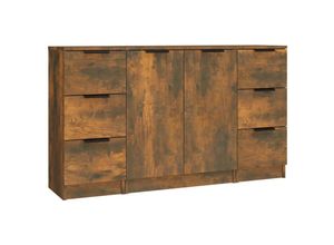 8720287123019 - Vidaxl - Sideboards 3 Stk Räuchereiche Holzwerkstoff Braun