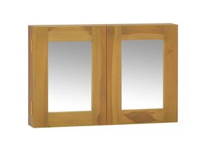 8720286662694 - Bonnevie - SpiegelschrankBad Hängeschrank 60x10x40 cm Massivholz Teak vidaXL