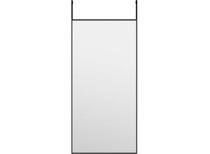 8720286344842 - Bonnevie - Türspiegel Schwarz 30x60 cm Glas und Aluminium vidaXL156646