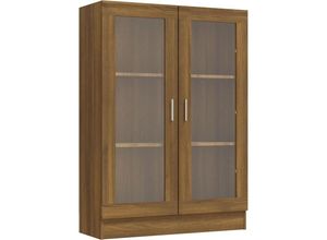 8720286954959 - Bonnevie - Vitrinenschrank Braun Eiche-Optik 825x305x115cm Holzwerkstoff vidaXL752049