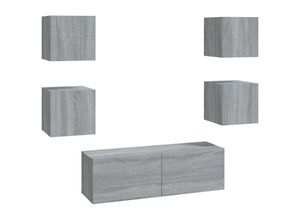 8720287158295 - Bonnevie - TV-Wandschrank TV-Schrank -Set Grau Sonoma Holzwerkstoff vidaXL