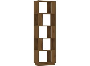 8720286905906 - Bonnevie - Bücherregal RaumteilerBücherschrank Honigbraun 51x25x1635 cm Massivholz vidaXL