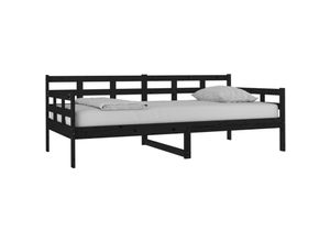 8720287073499 - Bonnevie - TagesbettGästebett Schwarz Massivholz Kiefer 90x190 cm vidaXL