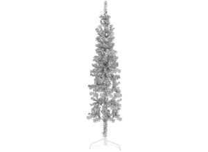 8720287000983 - Vidaxl - Künstlicher Halb-Weihnachtsbaum Ständer Schlank Silbern 150 cm