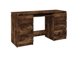 8720286952733 - Bonnevie - ComputertischSchreibtisch Räuchereiche 140x50x77 cm Holzwerkstoff vidaXL