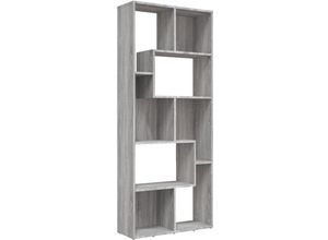 8720286954461 - Bonnevie - BücherregalStandregal Grau Sonoma 67x24x161 cm Holzwerkstoff vidaXL