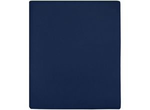 8720286658512 - Vidaxl - Spannbettlaken Jersey Marineblau 90x200 cm Baumwolle Blau