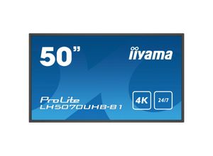 4948570120505 - iiyama ProLite LH5070UHB-B1 - 127 cm (50) Diagonalklasse (1257 cm (495) sichtbar) LCD-Flachbildschirmanzeige - Digital Signage - 4K UHD (2160p) 3840 x 2160 - mattschwarz